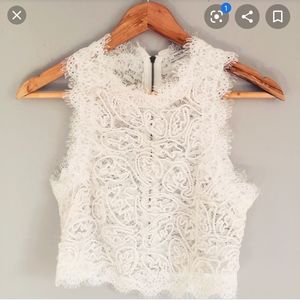 Zara lace sleeveless crop top